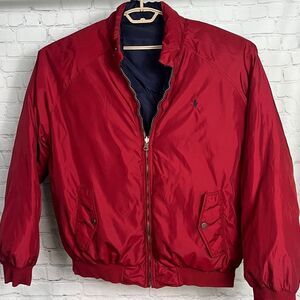 Polo Ralph Lauren Vintage Men’s Jacket Down Puffer Coat Blue Red Reversible XL